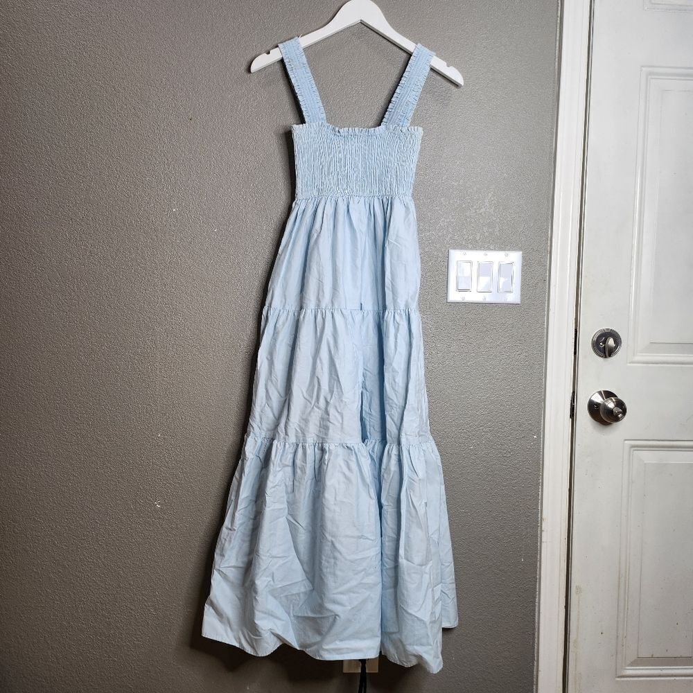 Zara A-line Midi Dress With Wide Straps - Picture 3 of 6